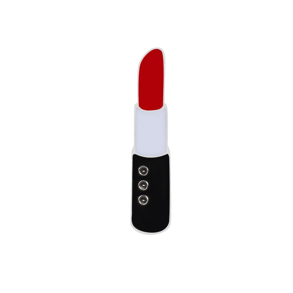 Meninas Sexy Lábios Vermelhos e Alfinetes de Esmalte de Batom, Charme Feminino, Broches de Metal, Pin de Lapela para Casaco, Chapéu, Bolsa, Pins Distintivos, Acessórios de Joias, Presente