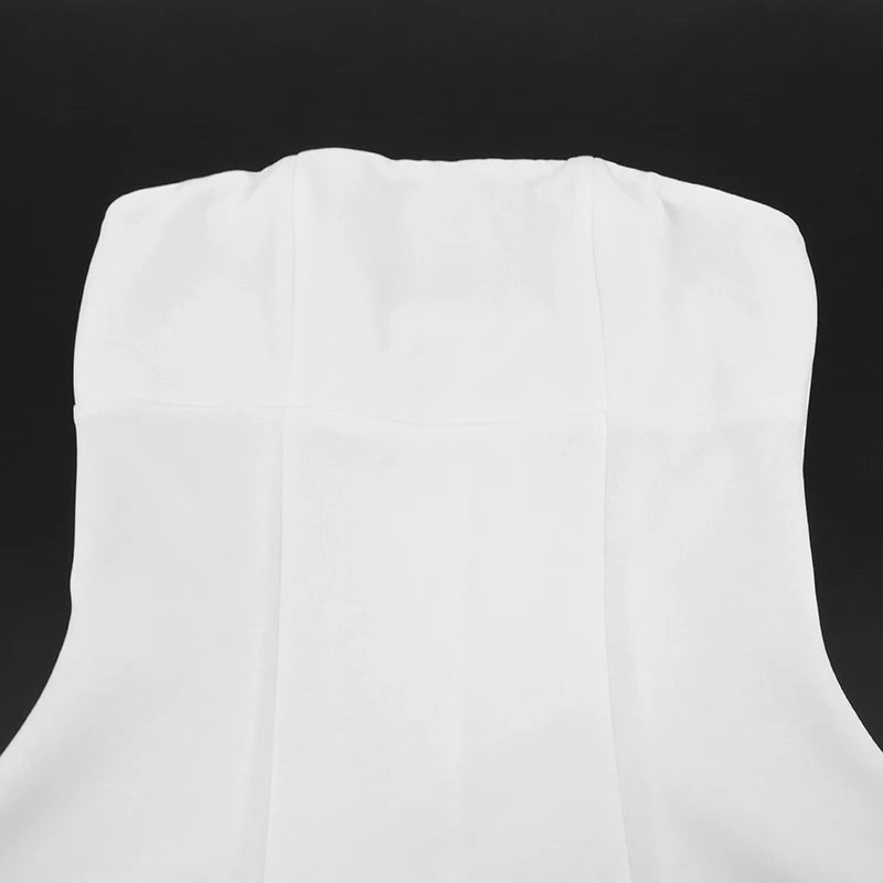Vestido A-Line Sexy para Mulheres, Novo, Sólido, Sem Mangas, Ombros à Mostra, Vestidos Justos, Moda Elegante para Festa e Balada