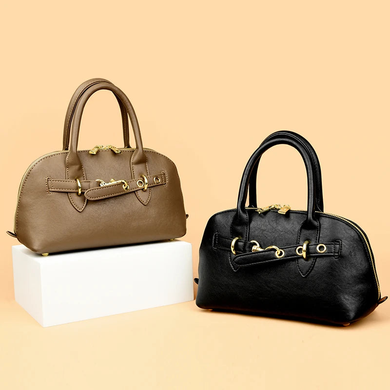 High Quality Leather Tote Bag Fashion Women Shoulder Messenger Bags Luxury Large Capacity Wear-resistant Handbag Female Sac