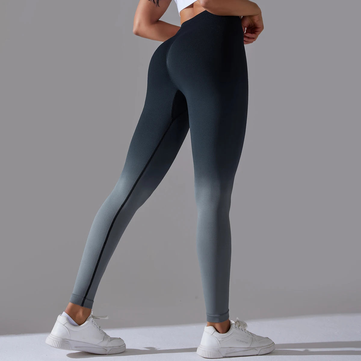 Leggings Seamless de Cintura Alta para Yoga, com Controle de Barriga e Efeito Bumbum, Leggings para Exercício e Esportes, Apertadas para Mulheres