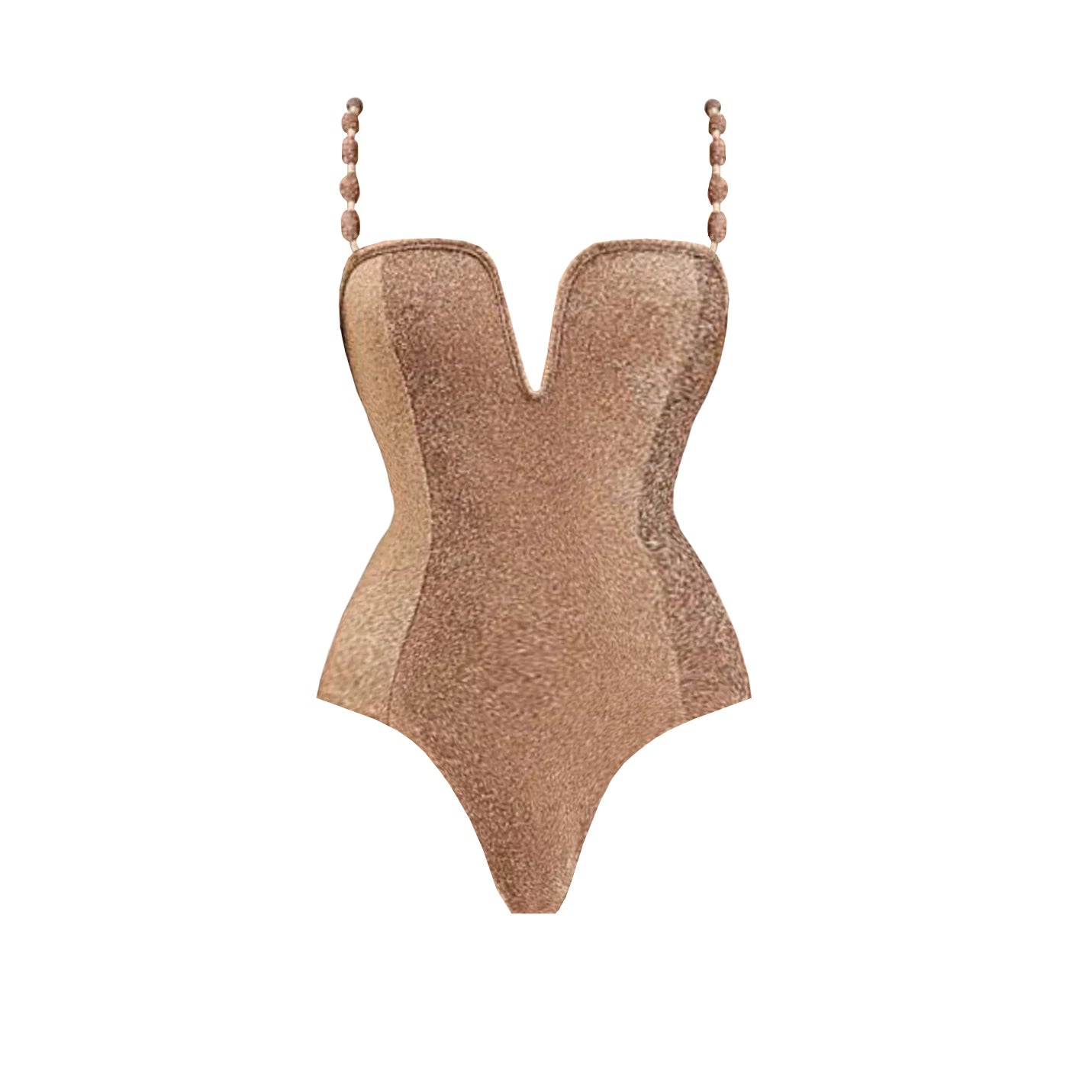 Conjunto de 3 peças de maiô push up com saia longa, sexy, moda feminina, biquíni com decote em V, macacão brilhante, roupa de banho e cobertor de praia.