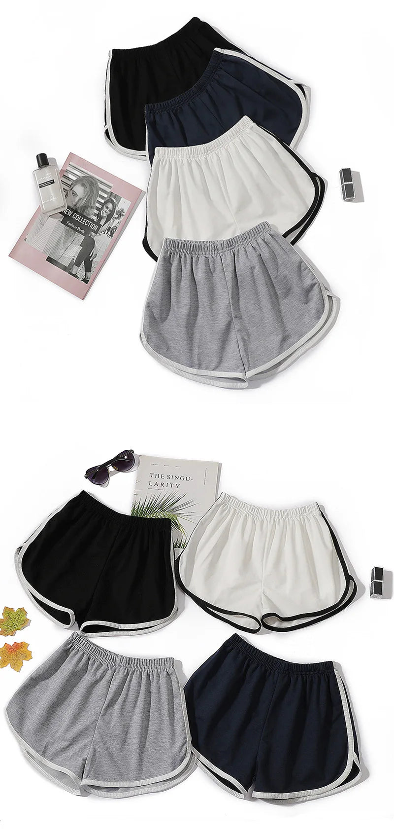 Shorts Elásticos Femininos, Leves e Soltos, Rápido Secagem, Finos para Verão, Corrida, Fitness, Lazer e Resistentes ao Uso Externo.