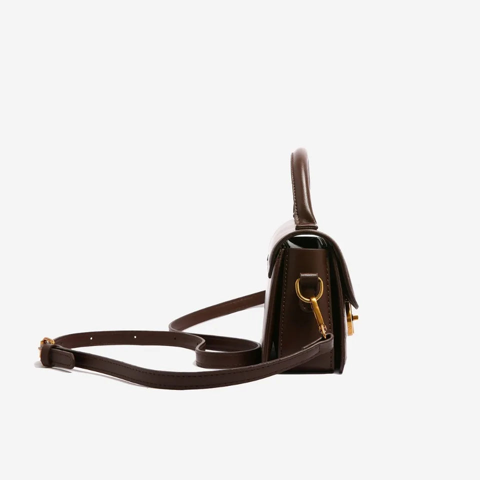 Small Leather Armpit Party Bags for Women Shoulder Crossbody Bag Ladies Vintage Underarm Handbags Summer Lock Tote Sac 2025 New