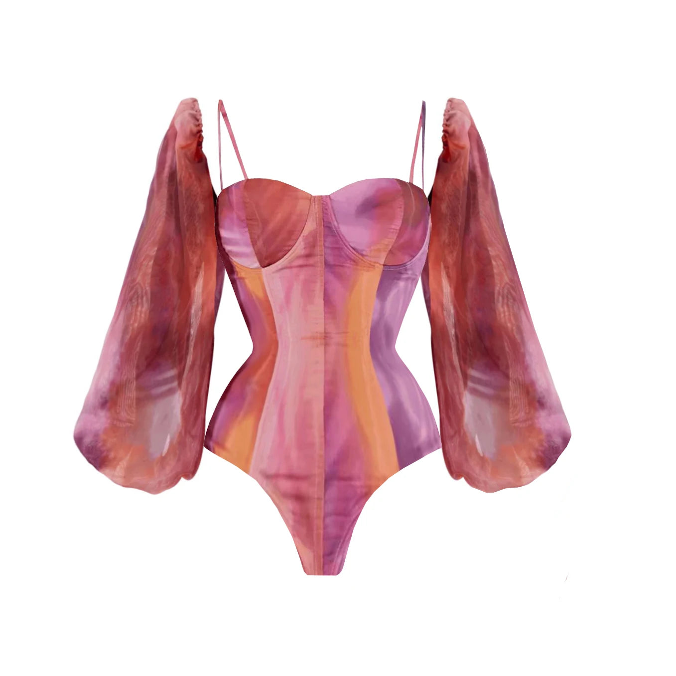 Maiô Com Um Ombro e Capa Sexy Biquíni Feminino, Biquíni Floral com Push Up, Roupa de Banho Feminina, Conjunto de Praia