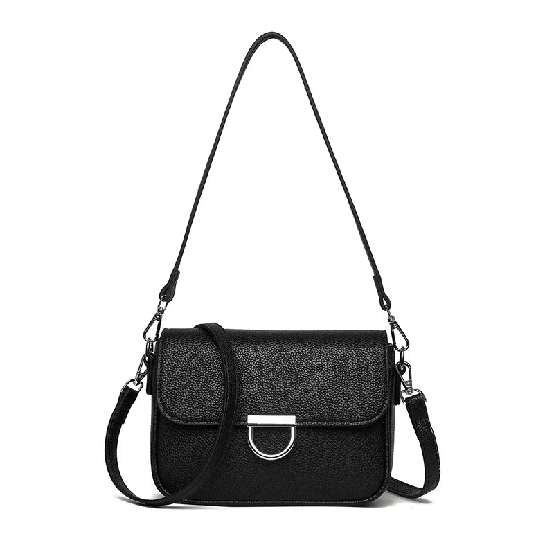 100% Genuine Leather Handbag 2025 Fashion Solid Color Female Shoulder Crossbody Bag Women bags Designer Cowhide Ladies Tote Bags