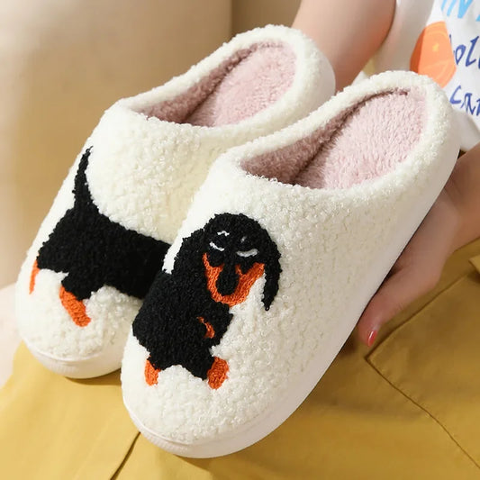 Pantufas de pelúcia de cartoon de outono e inverno para mulheres e homens, antiderrapantes, macias, confortáveis, fofas e quentinhas.