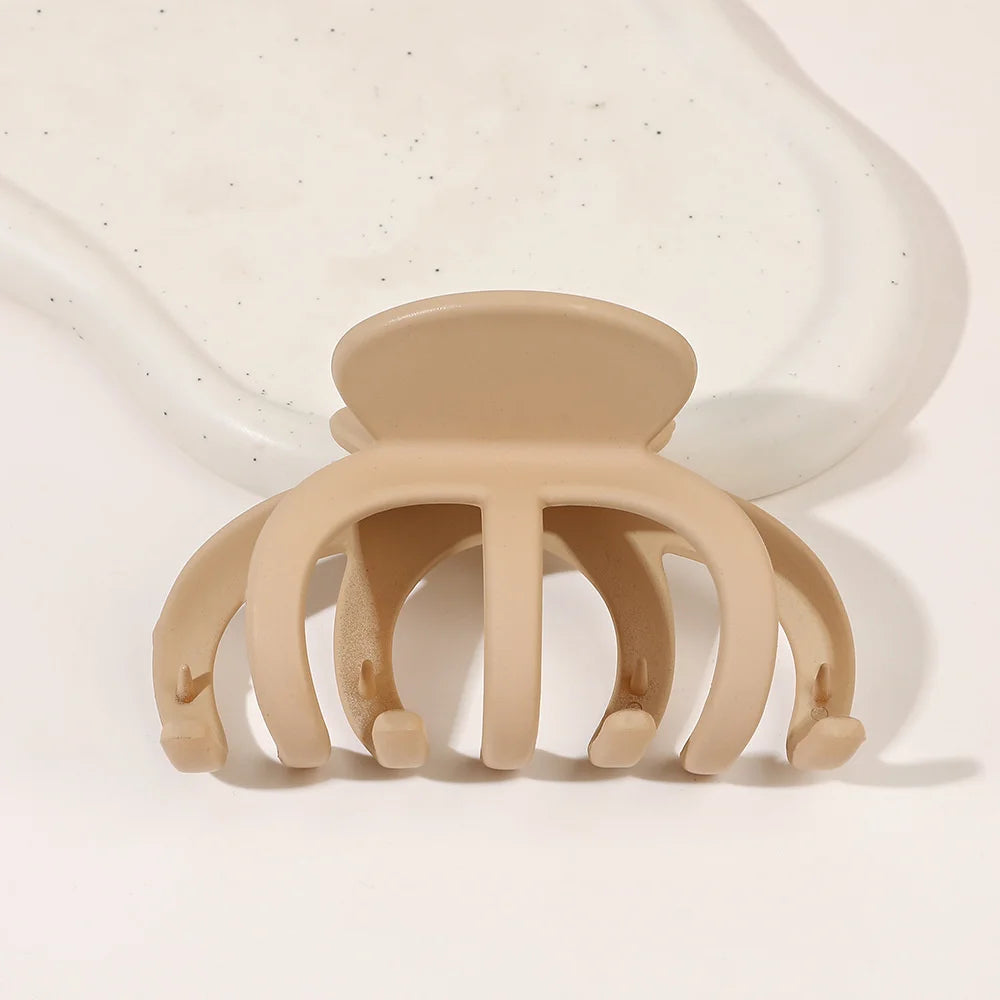 Garrafa de Cabelo Grande Feminina, Presilha de Cabelo Simples de Acrílico Coreana, Grampos de Cabelo em Forma de Tubarão, Clipes Foscos para Penteados de Coque, Acessórios de Cabelo para Meninas