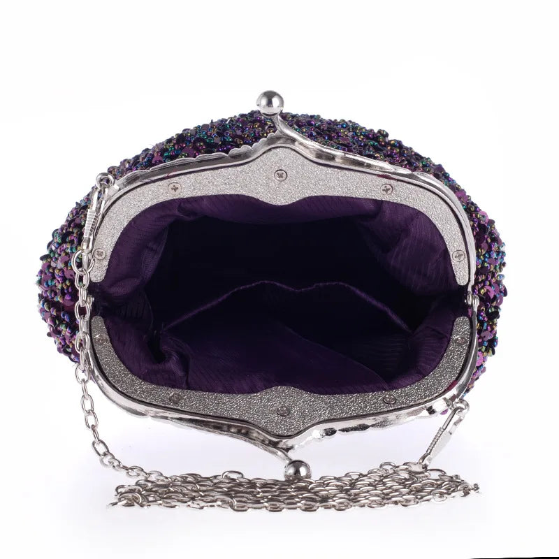 New Luxury Colorful Sequins Bag for Women's Shoulder Bag Designer Chain Tote Crossbody Dinner Bag Purses Handbags Satchel