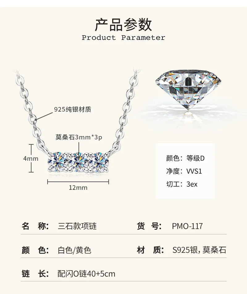 Colar de Mulher D Color com Pendente em Moissanite, Prata s925, Amarelo, Coleção Completa de Moissanite para Mulheres, Colar de Luxo com Pendente em Moissanite para Mulheres