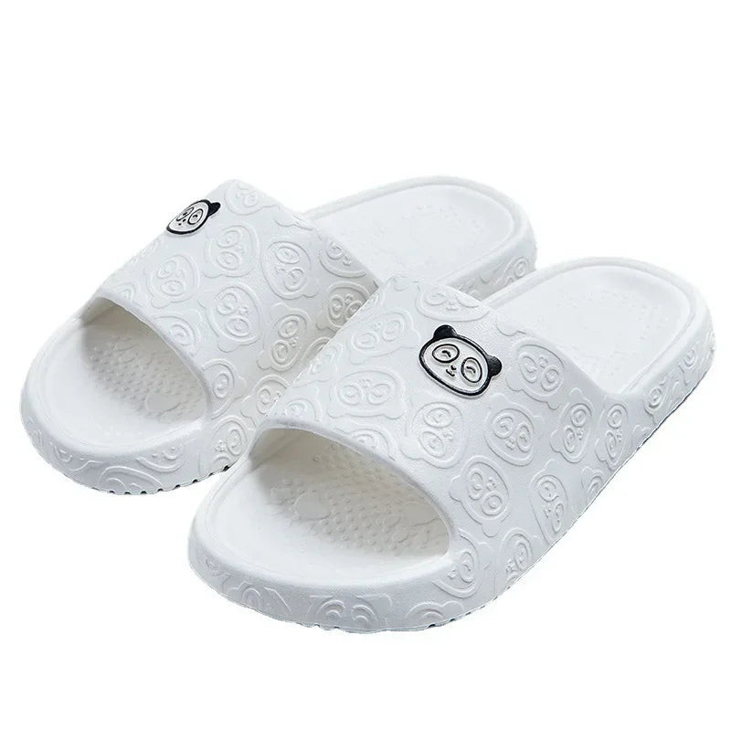 Chinelo de Plataforma Chunky com Solado Macio Eva para Mulheres 2024 Verão, Sandálias de Praia com Solado Grosso, Chinelos de Couro Antiderrapantes para Uso Externo