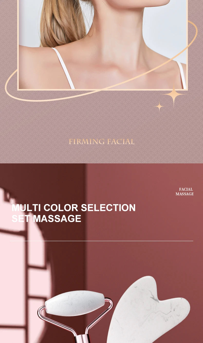 Rolo para rosto, pescoço, olhos, instrumento de massagem facial de resina, cuidados com a saúde, placa de raspagem muscular, ferramentas de beleza e cuidados com a pele.