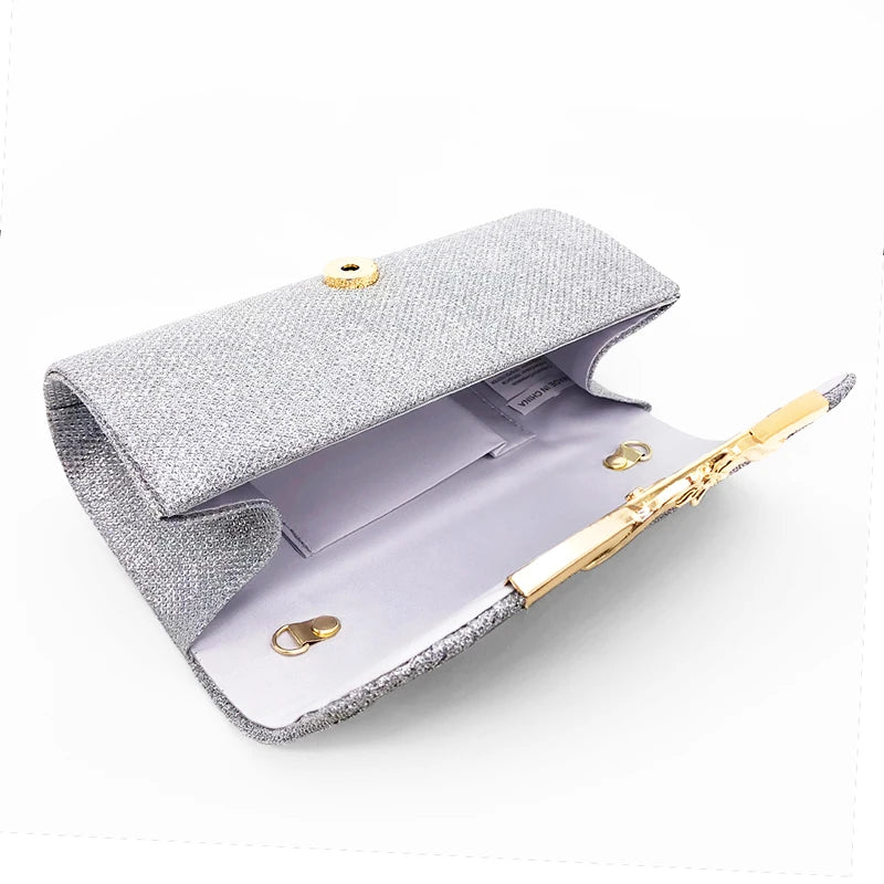 Fashion Women Evening Bag Brand Party Banquet Glitter Bag For Ladies Wedding Clutches Handbag Shoulder Bag Chain Bolsas Mujer