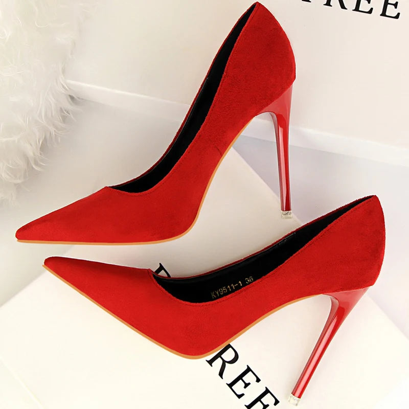 Sapatos de Salto Alto Clássicos BIGTREE para Mulheres, Sapatos de Escritório Sexy, Salto Stiletto, Moda Tamanhos Grandes, Sapatos de Salto Femininos, Cinza Verde