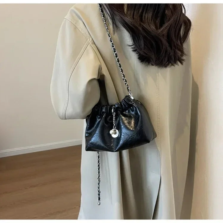 Women Y2K Millennium Bag  New High Sense Shoulder Bags Summer Chain Bag Fashion Bucket Bag Messenger Bags Purses Handbags 2024