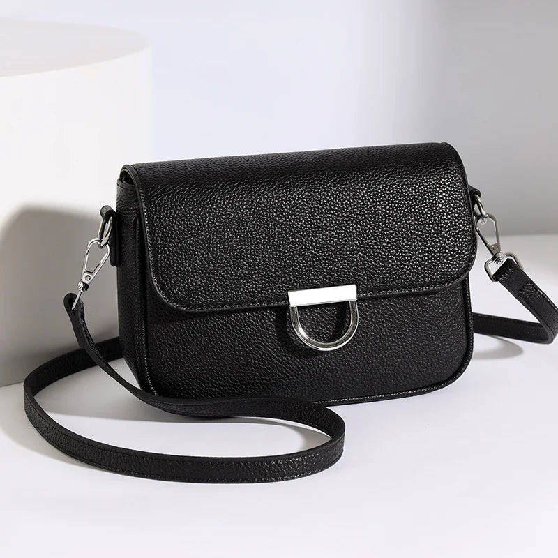 100% Genuine Leather Handbag 2025 Fashion Solid Color Female Shoulder Crossbody Bag Women bags Designer Cowhide Ladies Tote Bags