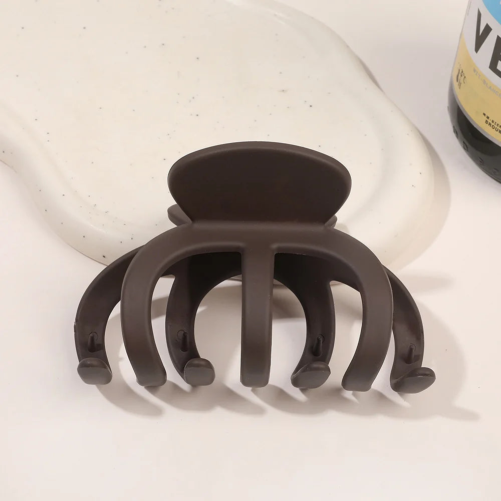 Garrafa de Cabelo Grande Feminina, Presilha de Cabelo Simples de Acrílico Coreana, Grampos de Cabelo em Forma de Tubarão, Clipes Foscos para Penteados de Coque, Acessórios de Cabelo para Meninas