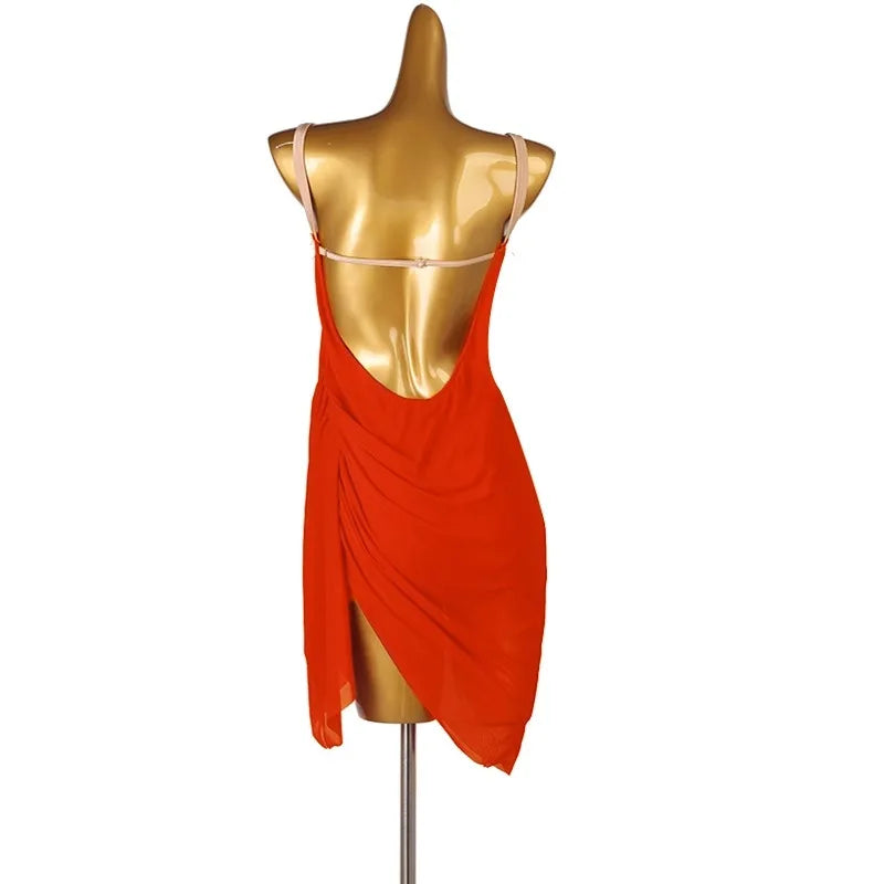 Fantasia Feminina para Competição de Dança Latina, Roupas para Performance, Vestidos de Palco, Roupas de Dança para Mulheres e Meninas, Top Feminino e Saia
