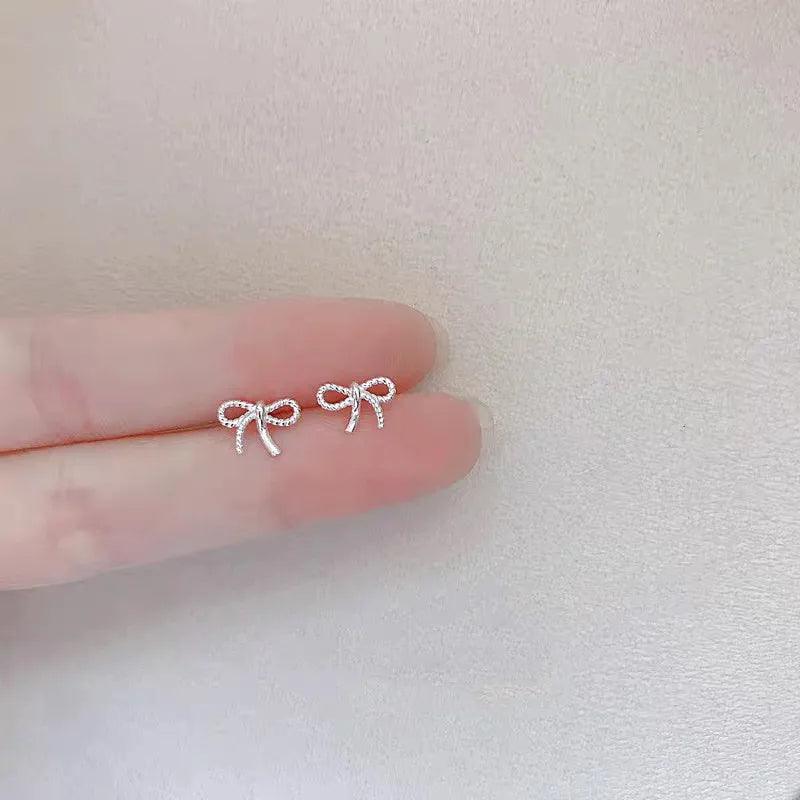 Minimalism Heart Earring 925 Silver Needle Allergic Protection Mini Small Stud Earrings for Women Girls Jewellery Wholesale Gift