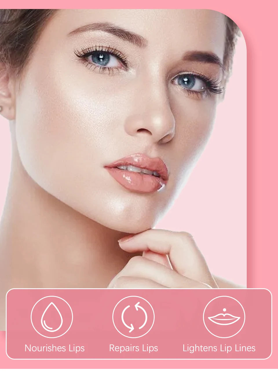 Balm Labial Hidratante Óleo Labial Original Cuidados com os Lábios Benetitnt para Lábios Aumento Esfoliante Brilho Oleoso Aumentador Rosa