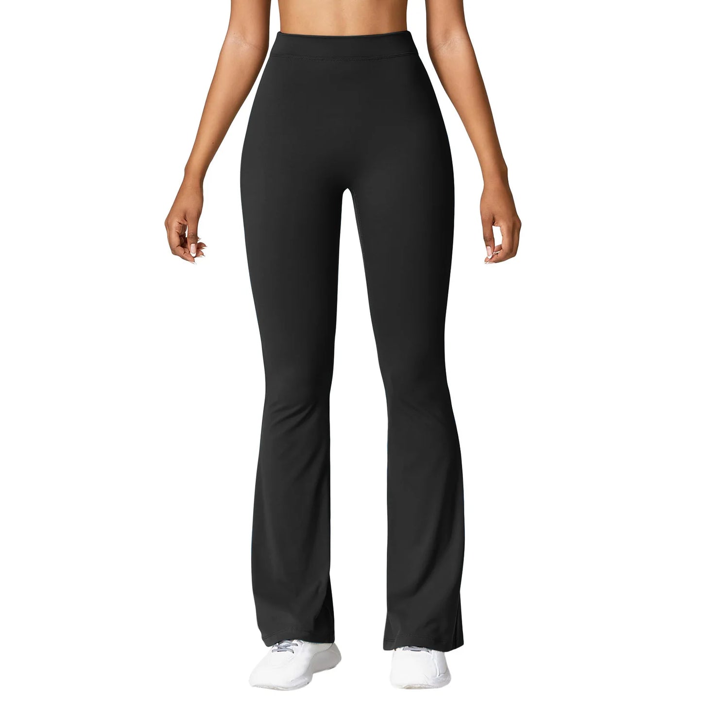 Leggings Micro Horn de Moda para Mulheres, Calças Esportivas com Cintura V nas Costas, High Waist, Levanta Bumbum, Calças de Ginástica, Leggings Casuais Slim Sólidas