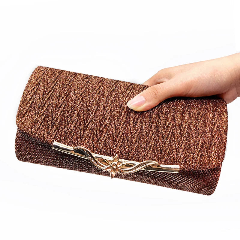 Fashion Women Evening Bag Brand Party Banquet Glitter Bag For Ladies Wedding Clutches Handbag Shoulder Bag Chain Bolsas Mujer
