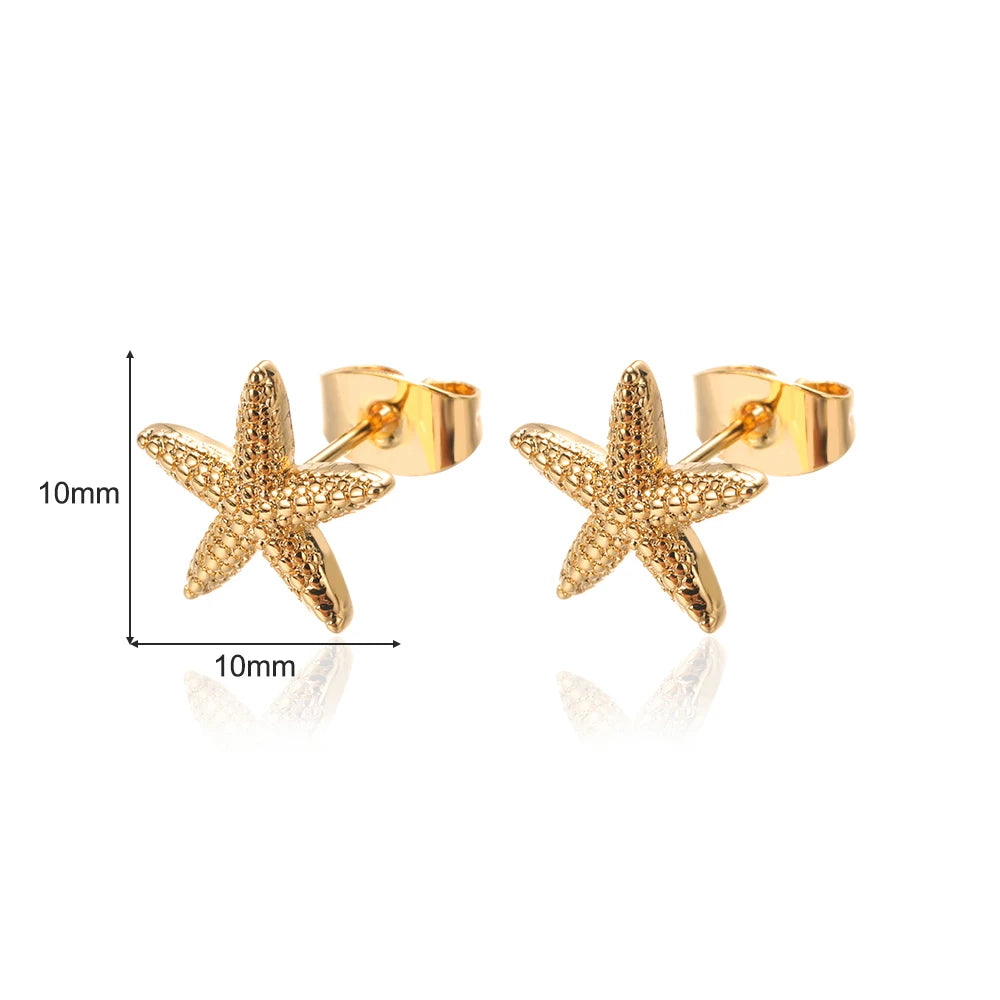 Brincos de Coração em Pérolas Douradas para Mulheres, Brincos Geométricos Quadrados em Aço Inoxidável, Joias de Casamento e Piercing da Moda para o Natal