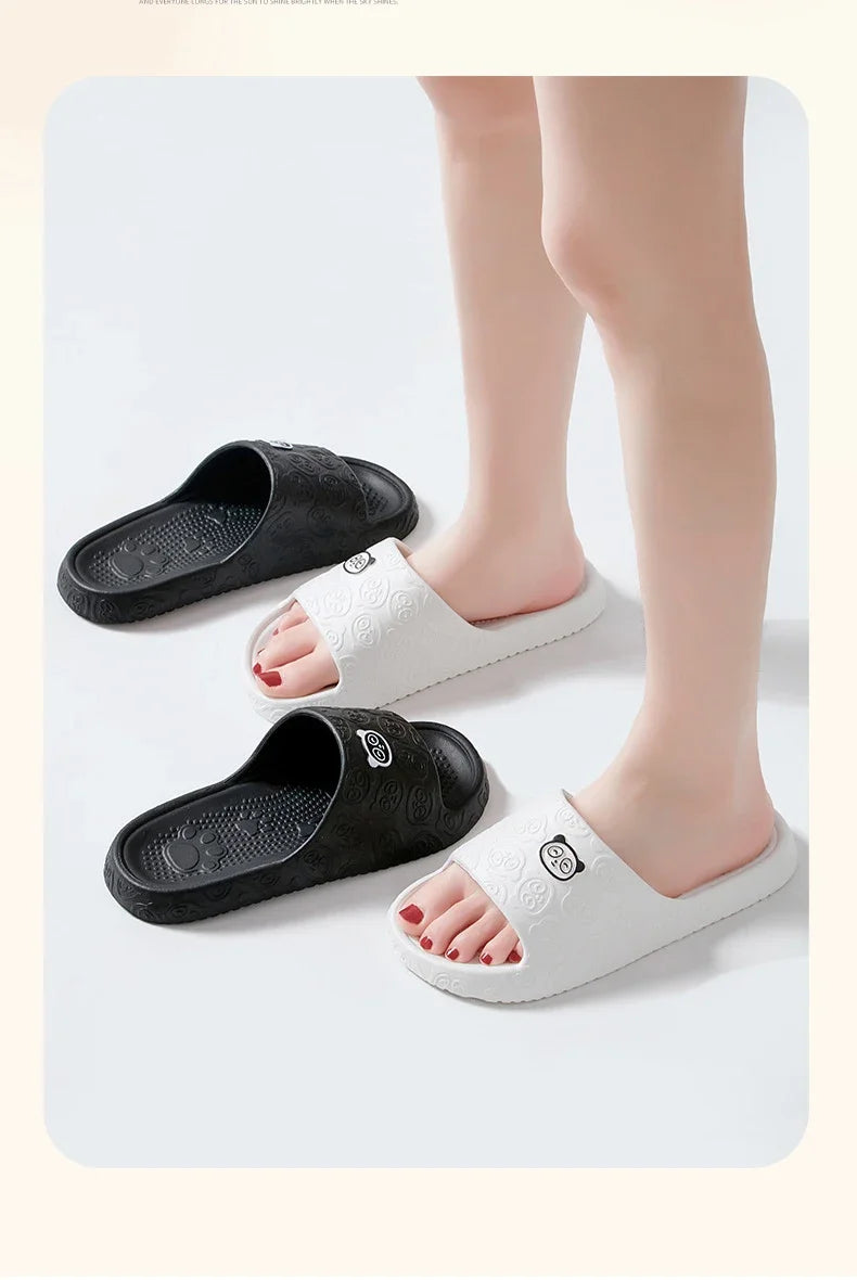 Chinelo de Plataforma Chunky com Solado Macio Eva para Mulheres 2024 Verão, Sandálias de Praia com Solado Grosso, Chinelos de Couro Antiderrapantes para Uso Externo