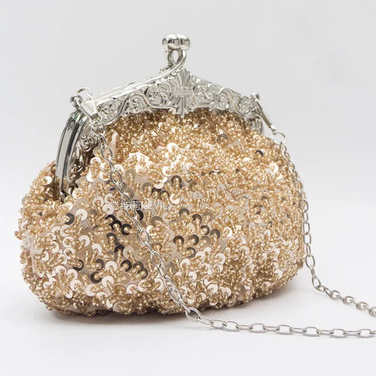 New Luxury Colorful Sequins Bag for Women's Shoulder Bag Designer Chain Tote Crossbody Dinner Bag Purses Handbags Satchel