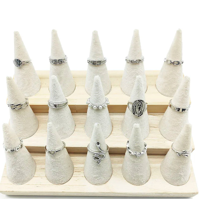 30 peças/lote Anel de liga para mulheres, atacado de fábrica, NOVO, HOT, anel grande de flor recortada, caveira, aranha, animal, folha, amor, joia de cobra.