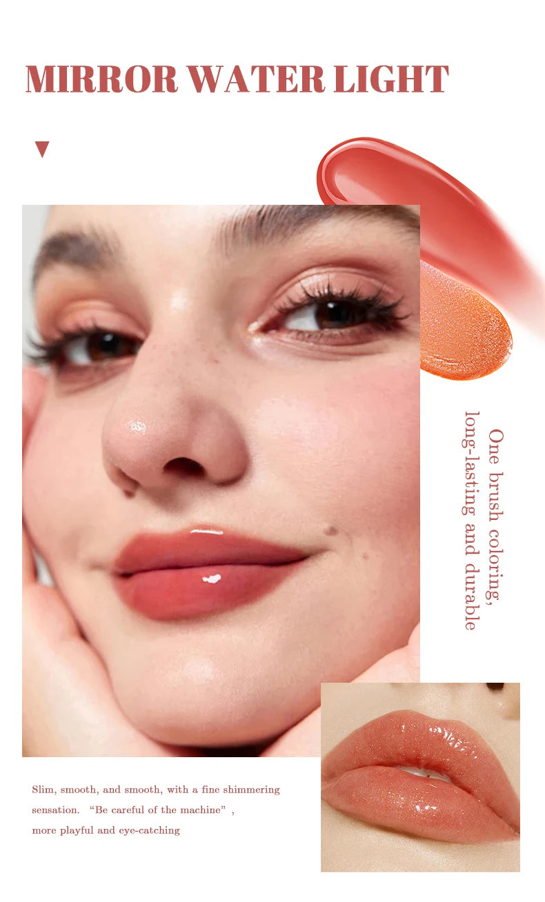 MAGIC CASA 6 peças/conjunto Pequena garrafa Óleo Labial Gel Hidratante de longa duração Hidratante Lábios Líquido Brilhante Suave