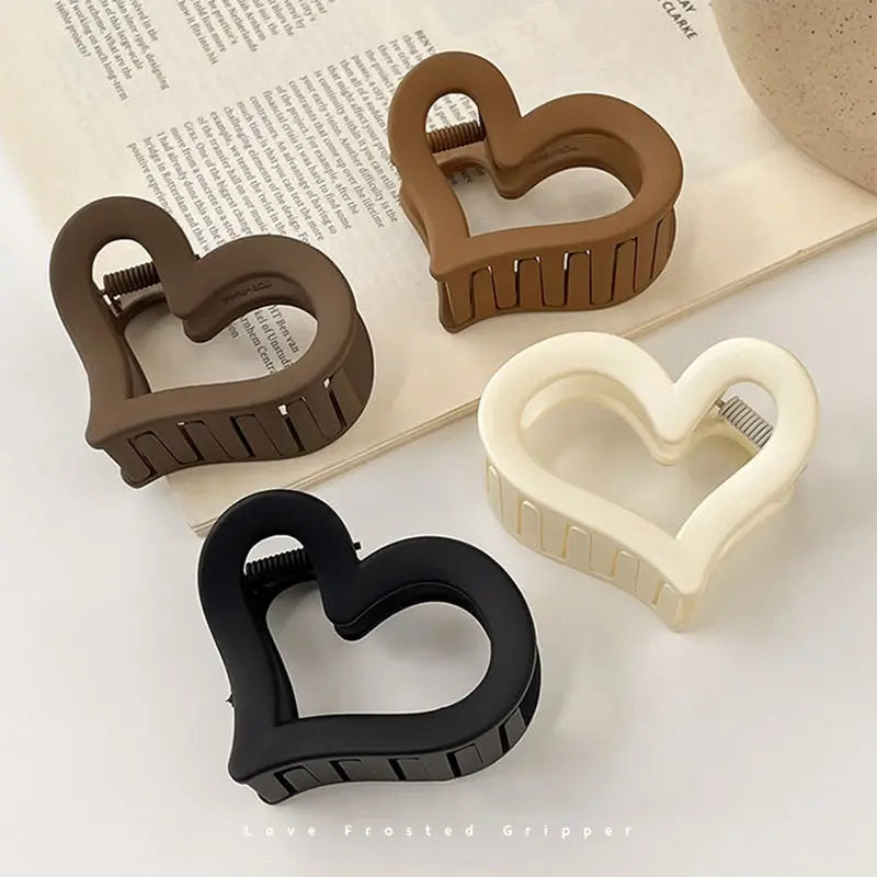 Ame o Grampo de Cabelo em Frosted com Clip Matte para Mulheres, Barrete com Garra para Segurar, Prendedor de Cabelo Girls, Acessórios de Cabelo Fashion Coreano para Pônei