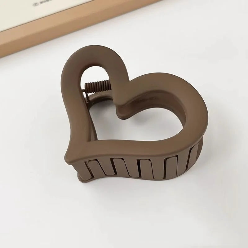 Ame o Grampo de Cabelo em Frosted com Clip Matte para Mulheres, Barrete com Garra para Segurar, Prendedor de Cabelo Girls, Acessórios de Cabelo Fashion Coreano para Pônei