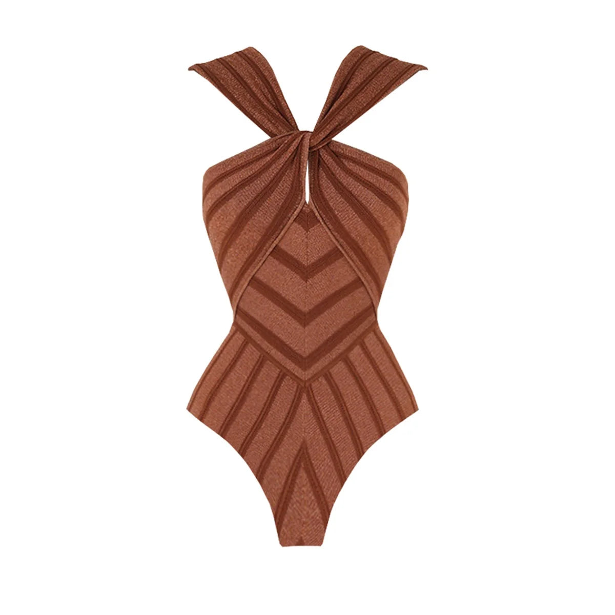 Conjunto de 2 peças de maiô listrado com saia longa, biquíni sexy feminino com push up, halter, biquíni feminino, traje de banho modelador, roupa de praia.