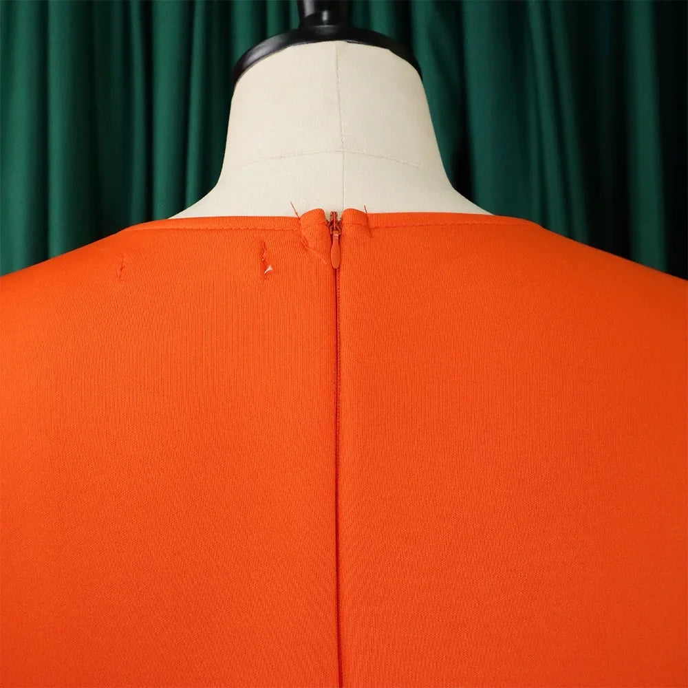 Vestidos Elegantes para Mulher 2024, Decote em O, Manga Curta, Cintura Alta, Pregas, Midi Luxuoso para Festas de Aniversário e Jantares