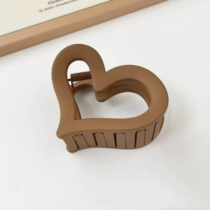 Ame o Grampo de Cabelo em Frosted com Clip Matte para Mulheres, Barrete com Garra para Segurar, Prendedor de Cabelo Girls, Acessórios de Cabelo Fashion Coreano para Pônei