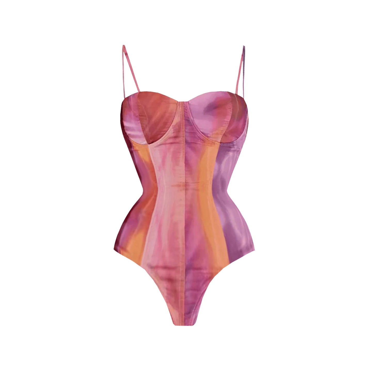 Maiô Com Um Ombro e Capa Sexy Biquíni Feminino, Biquíni Floral com Push Up, Roupa de Banho Feminina, Conjunto de Praia