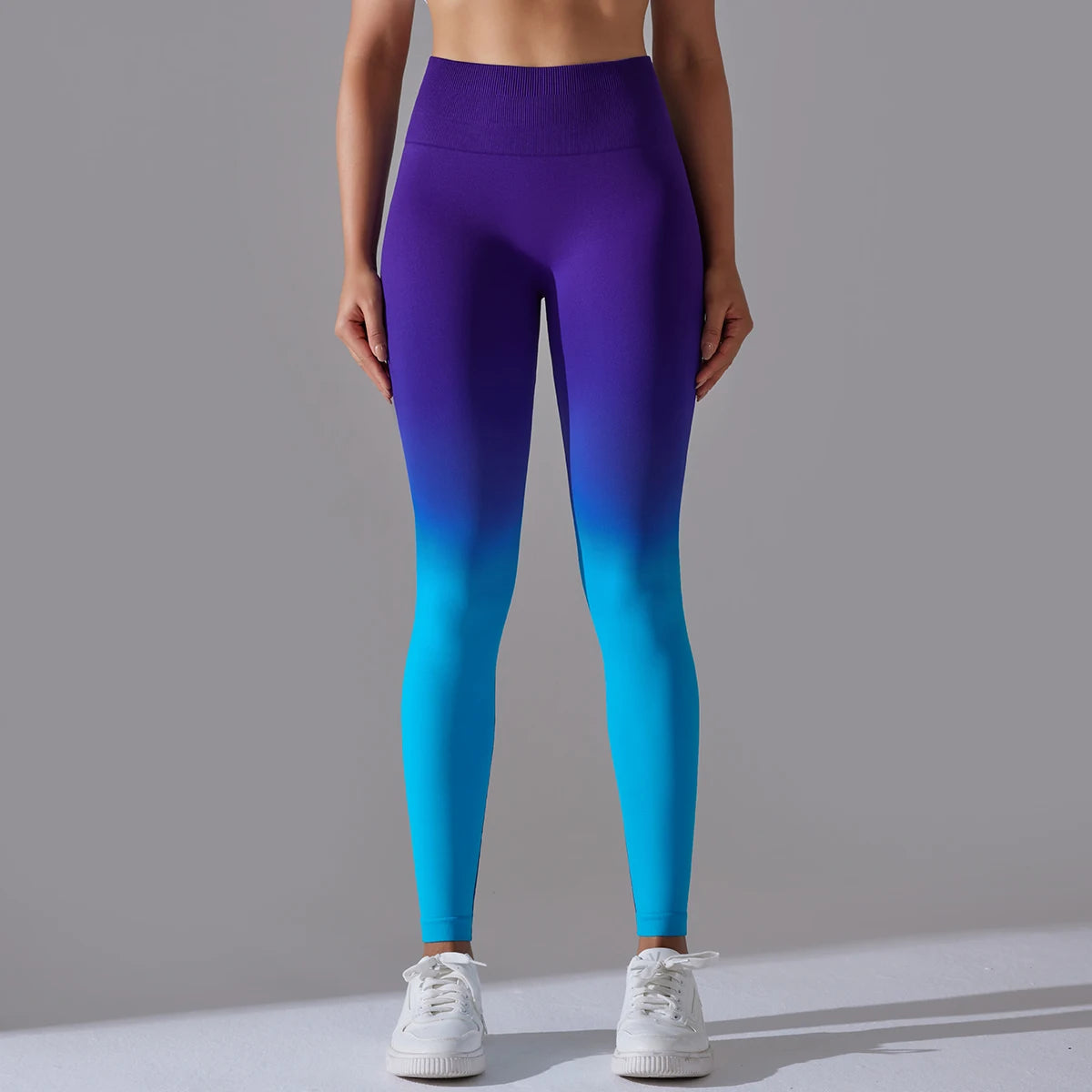 Leggings Seamless de Cintura Alta para Yoga, com Controle de Barriga e Efeito Bumbum, Leggings para Exercício e Esportes, Apertadas para Mulheres