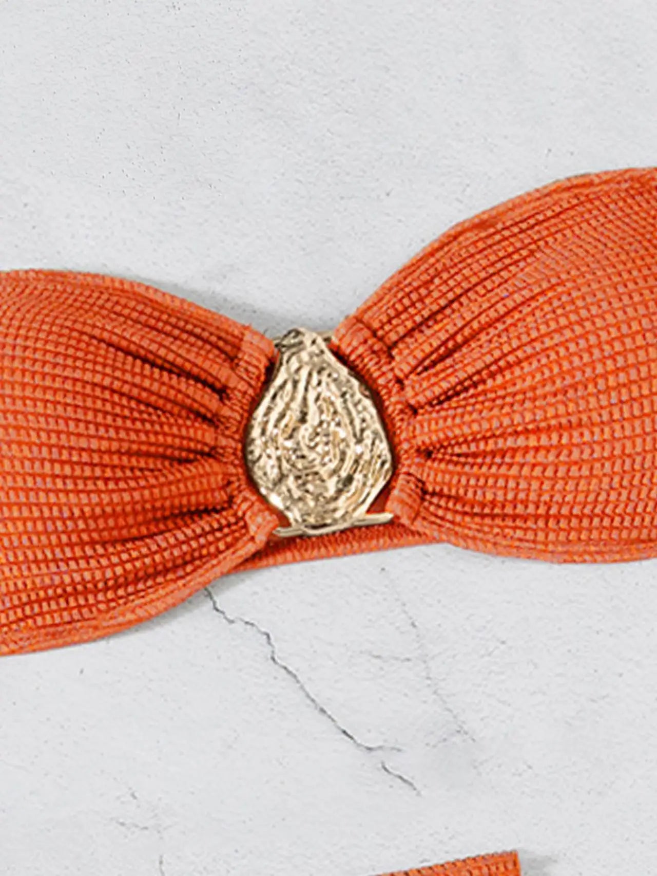 Biquíni Bandeau Sexy para Mulheres com ornamento de gota d'água de metal, blusa com bojo, saia de malha, traje de banho de 3 peças para praia