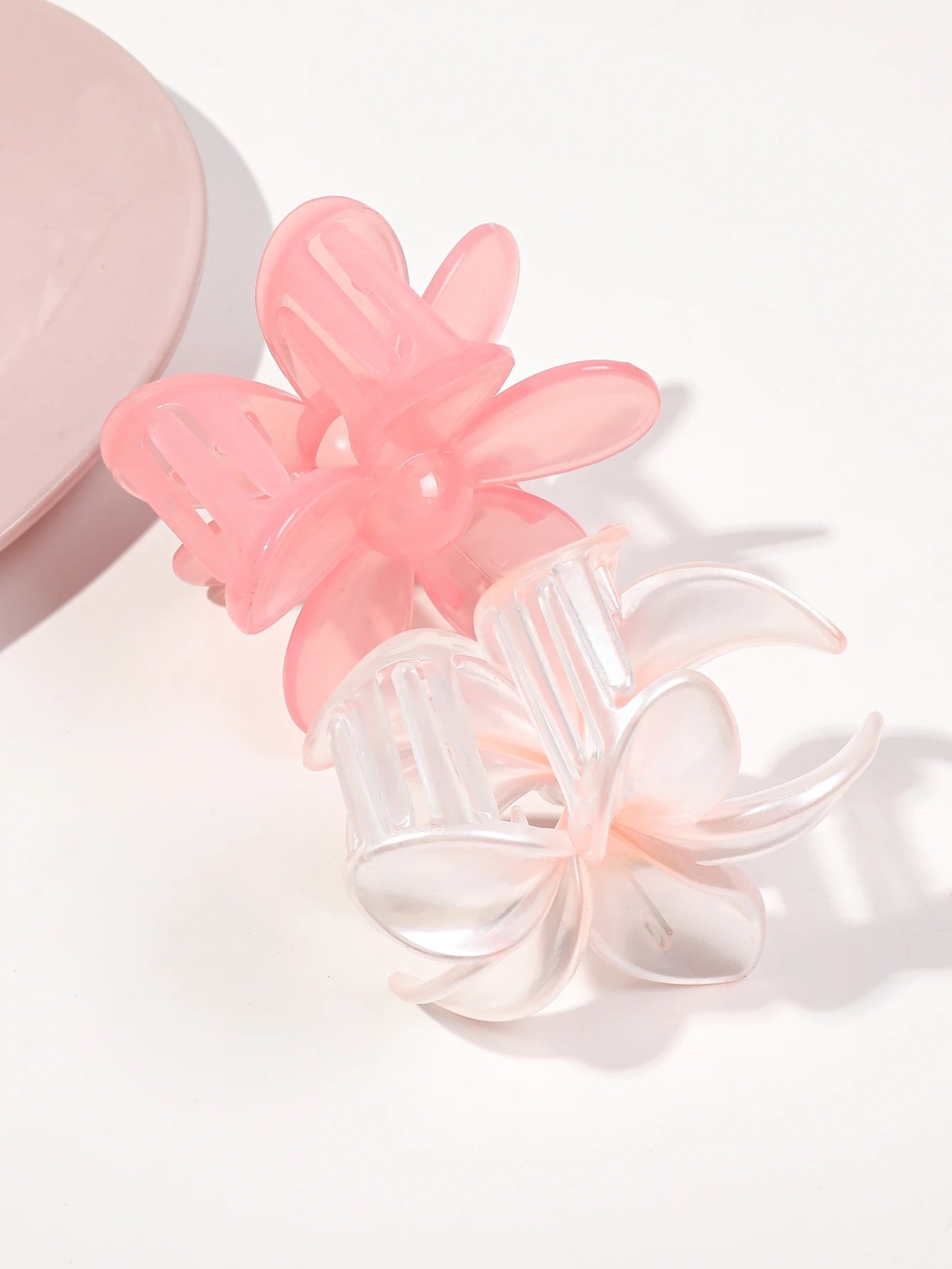 4 Peças de Grampos de Cabelo em Flor Rosa de 3 Polegadas, Grampos de Cabelo Grandes para Mulheres com Cabelo Fino, Grosso ou Cacheado, Grampos de Mandíbula com Forte Fixação dos Anos 90