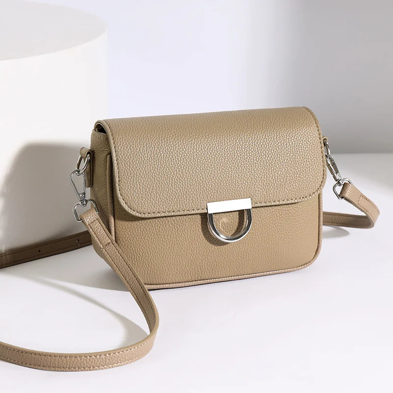 100% Genuine Leather Handbag 2025 Fashion Solid Color Female Shoulder Crossbody Bag Women bags Designer Cowhide Ladies Tote Bags