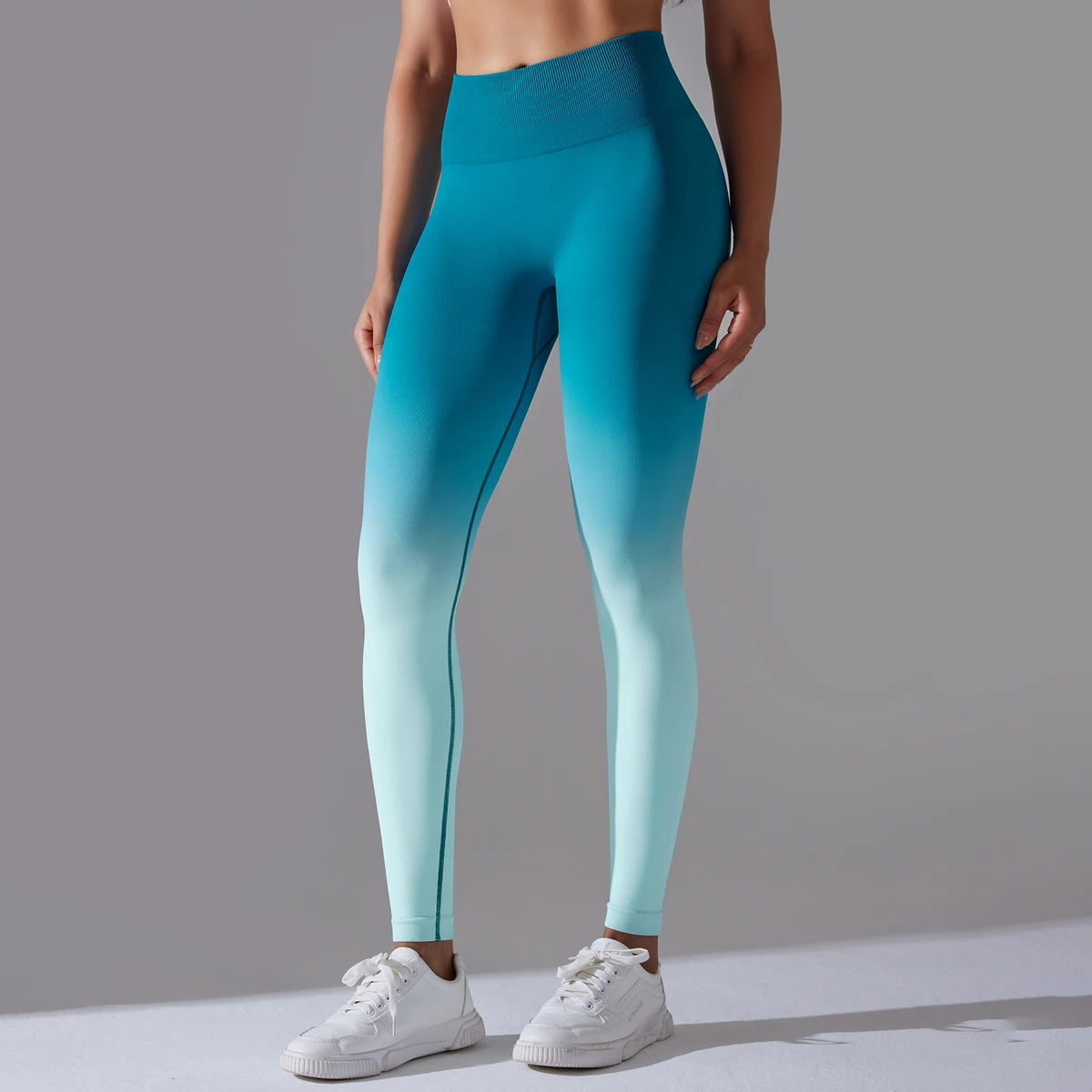 Leggings Seamless de Cintura Alta para Yoga, com Controle de Barriga e Efeito Bumbum, Leggings para Exercício e Esportes, Apertadas para Mulheres