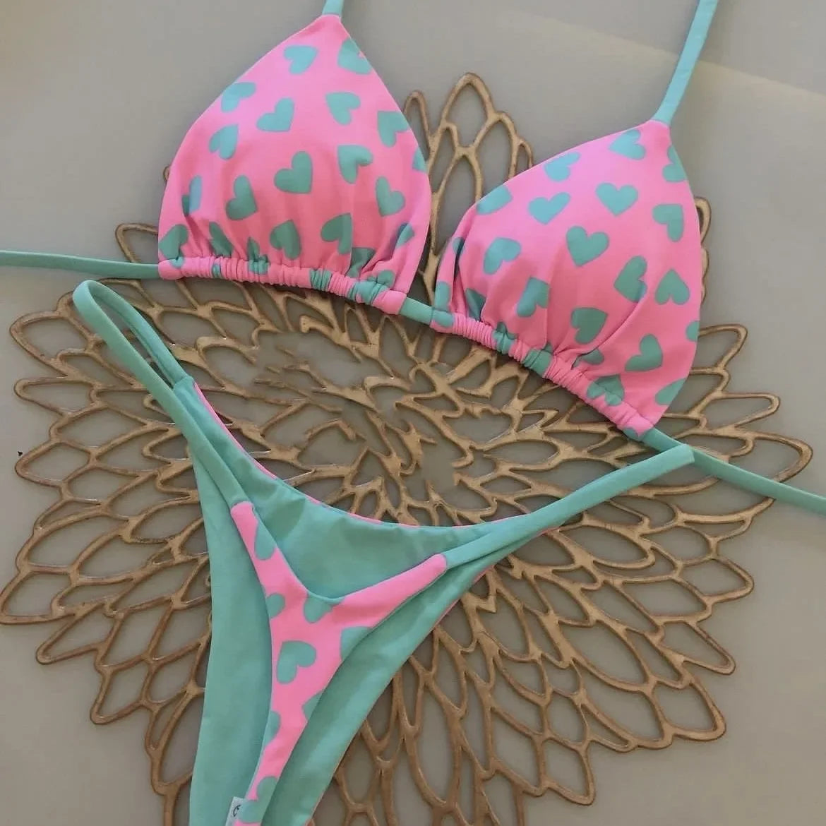 Novo Biquíni Feminino Sunga de Praia Férias Roupa de Banho Conjunto de Biquíni Estampado de Leopardo Roupa de Praia Sunga Biquíni