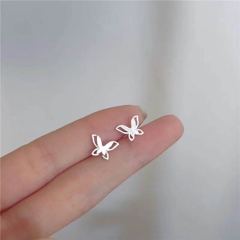 Minimalism Heart Earring 925 Silver Needle Allergic Protection Mini Small Stud Earrings for Women Girls Jewellery Wholesale Gift