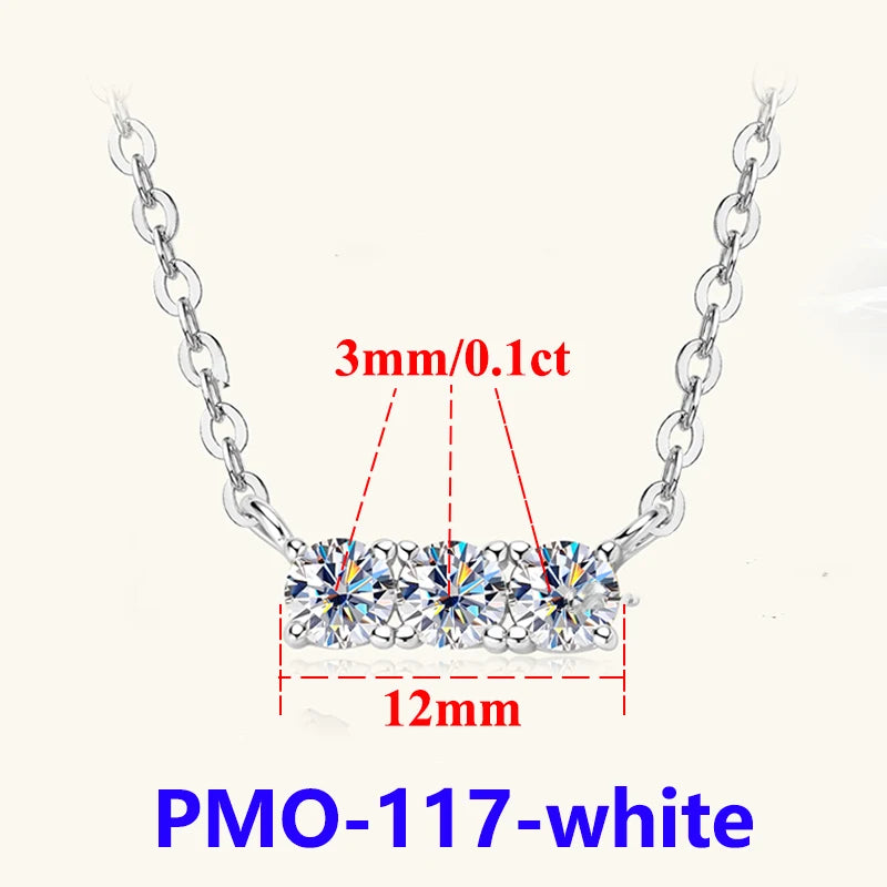 Colar de Mulher D Color com Pendente em Moissanite, Prata s925, Amarelo, Coleção Completa de Moissanite para Mulheres, Colar de Luxo com Pendente em Moissanite para Mulheres