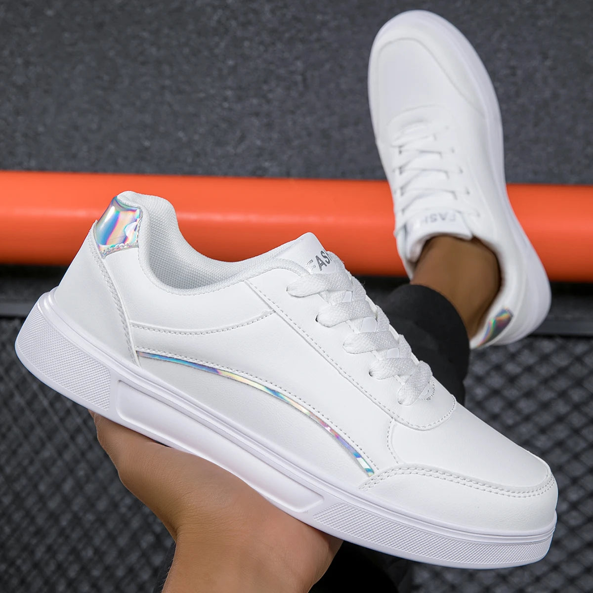 Tênis Casuais Femininos MAEDEF Novos Brancos Tênis Vulcanizado Respirável com Cadena Plataforma Feminina Sapatos Flats