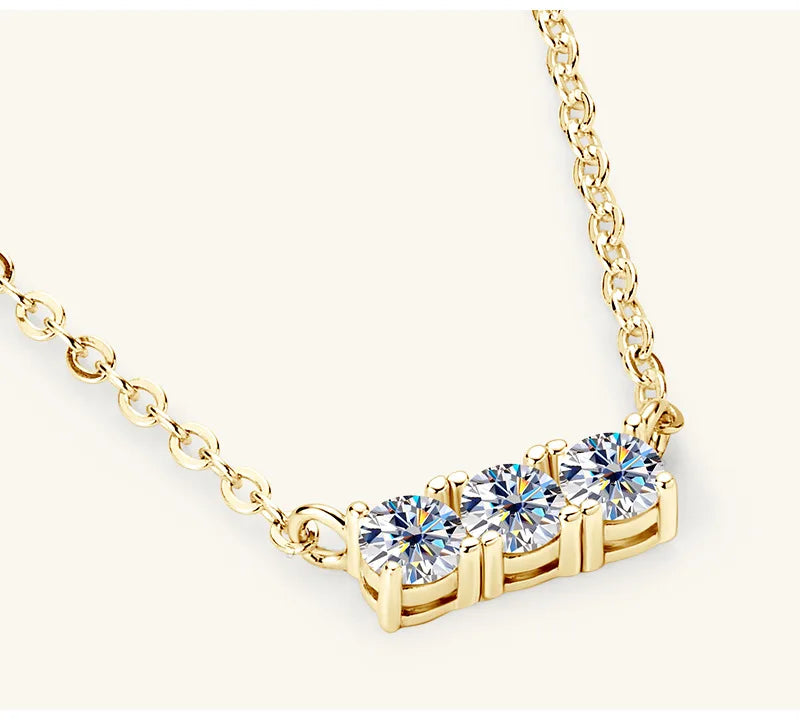 Colar de Mulher D Color com Pendente em Moissanite, Prata s925, Amarelo, Coleção Completa de Moissanite para Mulheres, Colar de Luxo com Pendente em Moissanite para Mulheres