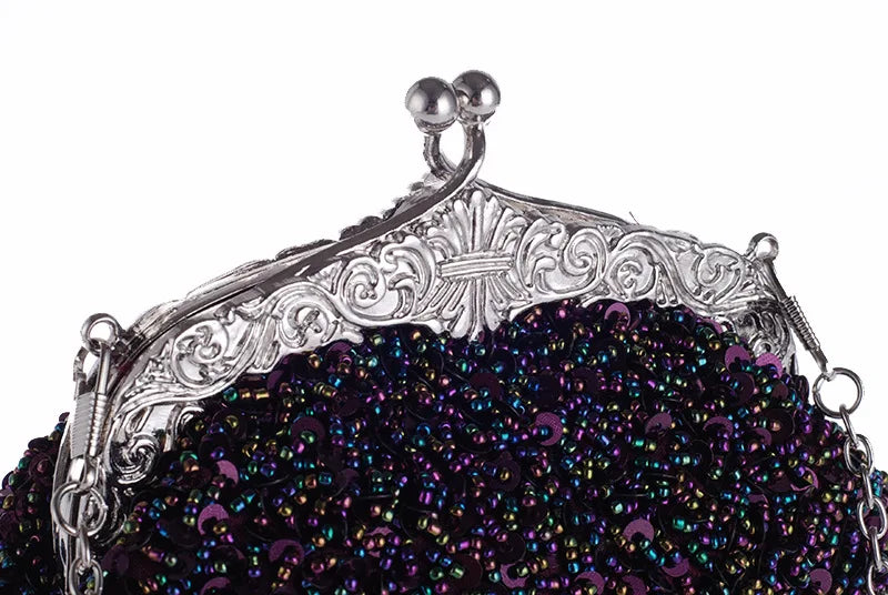 New Luxury Colorful Sequins Bag for Women's Shoulder Bag Designer Chain Tote Crossbody Dinner Bag Purses Handbags Satchel