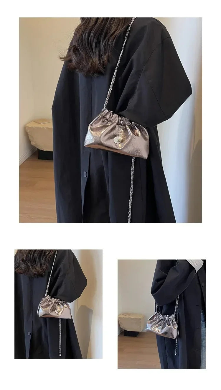 Women Y2K Millennium Bag  New High Sense Shoulder Bags Summer Chain Bag Fashion Bucket Bag Messenger Bags Purses Handbags 2024