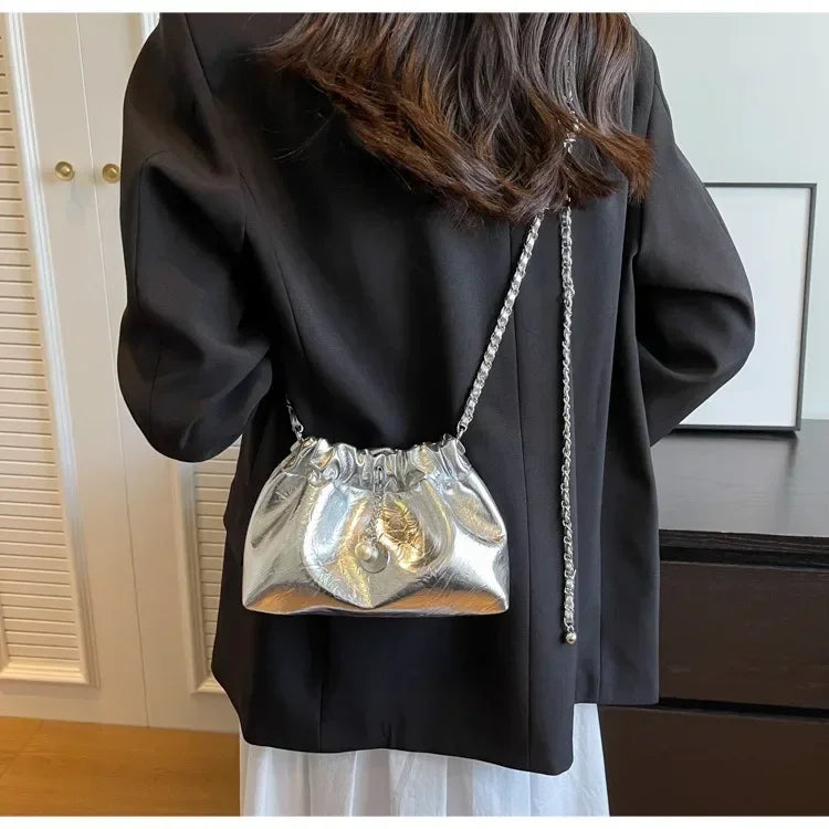 Women Y2K Millennium Bag  New High Sense Shoulder Bags Summer Chain Bag Fashion Bucket Bag Messenger Bags Purses Handbags 2024
