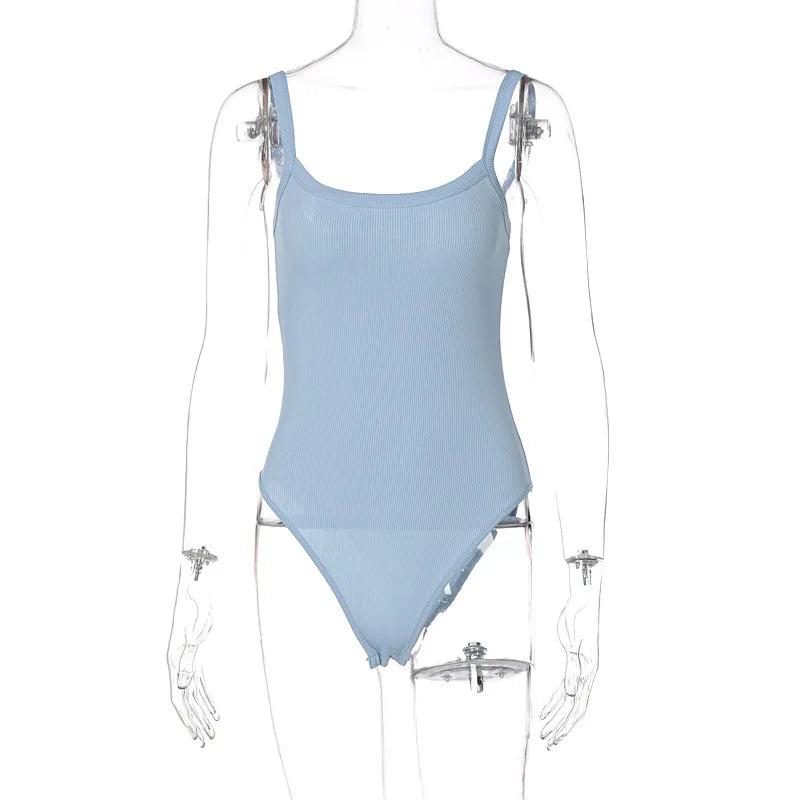 Strap Sólido Bodycon Sexy Body Casual Básico Branco Verão Bodysuit Tops Femininos Sem Mangas Bodysuits Transparente Macacão Slim